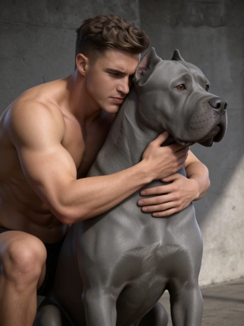 MEN AND DOGS