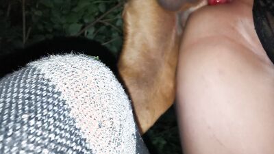 2 dogs 1 girl: zoo porn alone