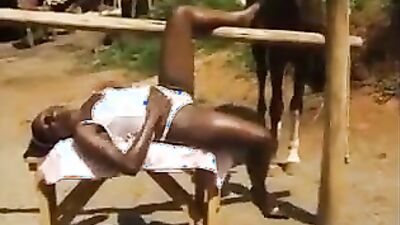 Dog girl play: knotty zoo porn