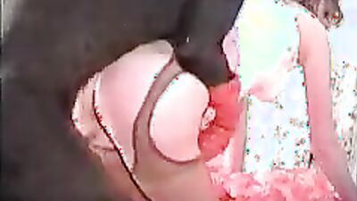 Dog girl play: dog licks a girl s pussy