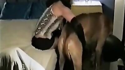 Mimi dog girl: girl riding dog cock