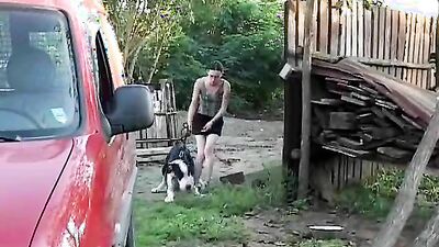 1 girl 5 dog: granny porn animal