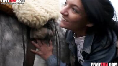Fiery Blonde Slut Gets Wild With Toys and Horses
