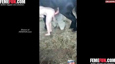 She Never Expected This - The Disgusting Moment She Got Dirty Horse Cum In Her Mouth