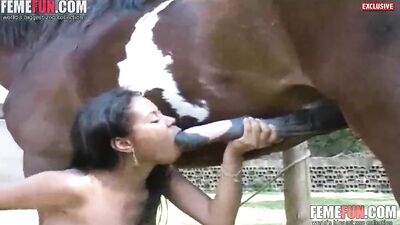Experience the Thrill of Horse Cum Like Never Before - Animal Sex in a New POV