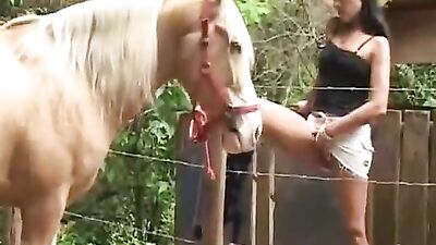 She Never Expected This: Woman Shocked to Find Horse Cum in Her Mouth