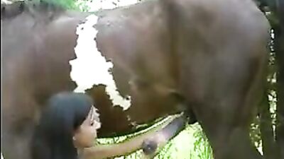 A Spectacular Sight: Snake Latina Sucking a Horse's Dick in Public