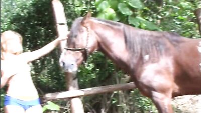 OMG She Goes Public with Shocking Act of Horse Sucking and Fucking