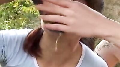 Slut Babe Gets Horse-Powered Oral Cumshot—It's Unbelievable