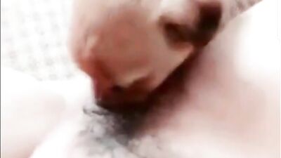 Puppy licks pussy deep
