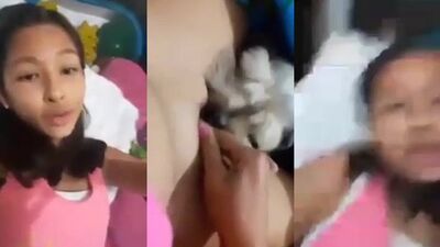 Lick teen on a bed