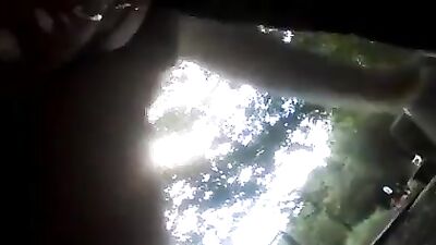 Taking cock in the backyard