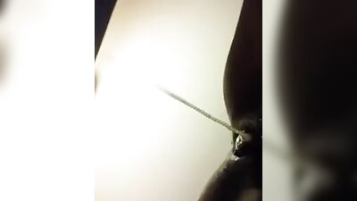 Girl has a secret with pit bull
