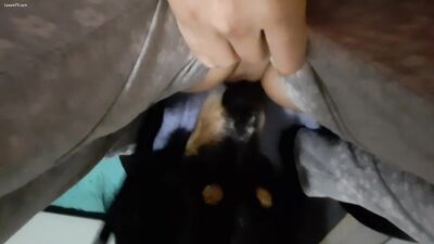Teen licked under her pants