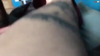 Puppy licking a big clitoris