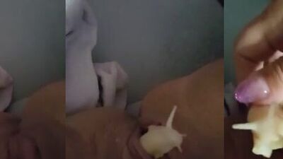 Girl with snail in pussy