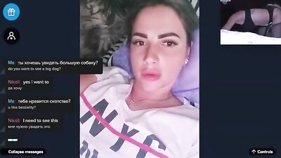 Pessimist Girl Watching Bestiality