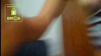 Latina on Chaturbate gets licked and tries sucking dog