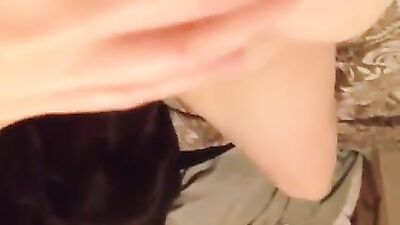 Lab licks pussy