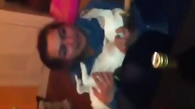 Girl drunk suck accident dog