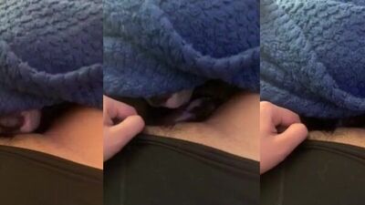 Dog licking my girls pussy