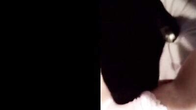 Dog licking through panties