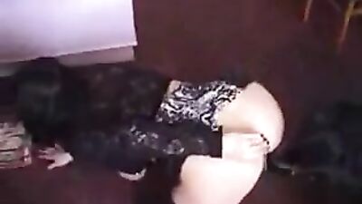 black haired pretty woman sucks fucks little dog