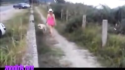 outdoor dog lady