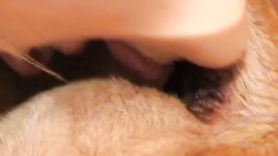 girl vagina dog