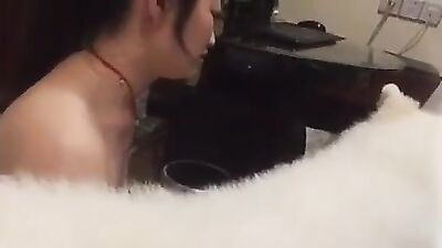 Busty Beauty Takes Two Cocks & A Dog Deep