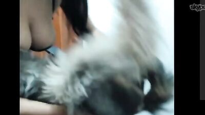 Skype - Hot mother suck small dog dick - Cum in mouth