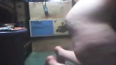 milf in red having sex with dog