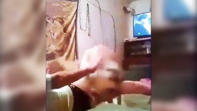 Andi with her pet dog
