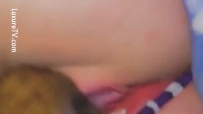 Pervy Dad Licks Puppies, Then Fucks Teen Daughters Wet Cunt