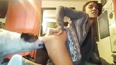 black girl fucked by dog