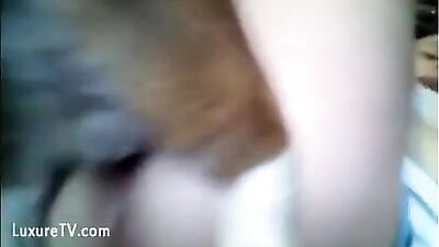 Babysitter Has Fun With Small Dog