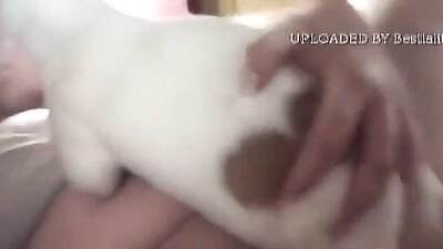 amateur with glasses fucking dog