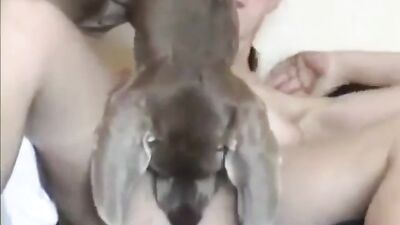 Simone enjoy her dog