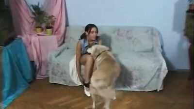 The maid fuck the dog