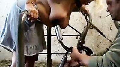 Woman cow milk
