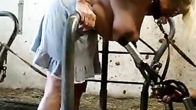 Woman cow milk