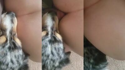 Threesome with the dog