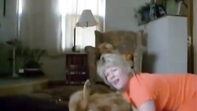 Housewife and her pet