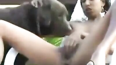 Tiny Teen Leans Over & Sucks Puppy Dick On Live Cam
