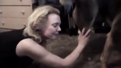 Amateur - German Woman Home Dog Sex