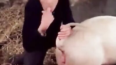 Horny old man and farmsex