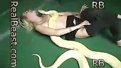 Blond and snake