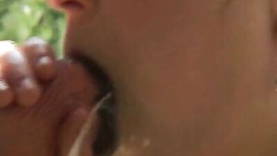 Blonde babe rides and deep throats monster cock