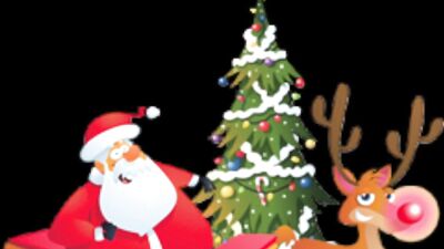 Merry xmas with santa girl