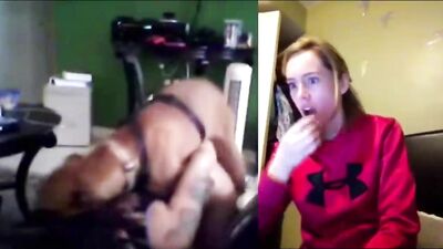 watching dogsex on webcam